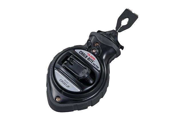 Tajima Chalk-Rite chalk line reel with its two-component grip housing