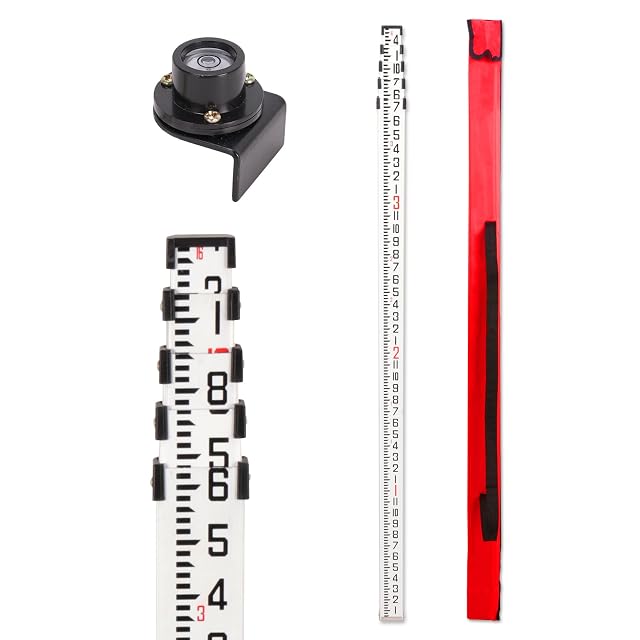 MUTOOP telescopic aluminum grade rod with laser-etched graduations