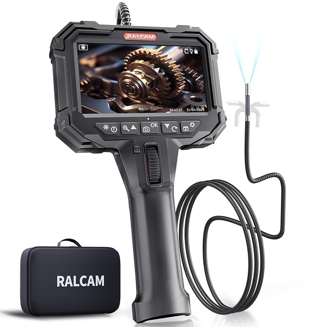 Ralcam N506 endoscope with its articulating head bent back on itself