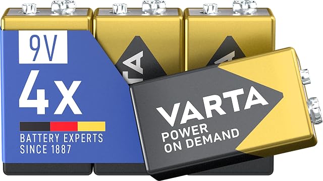 VARTA 9 volt alkaline block batteries in recyclable packaging