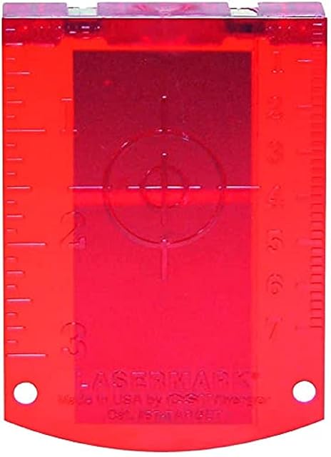Bosch Professional laser target plate propped on its stand at the end of a room