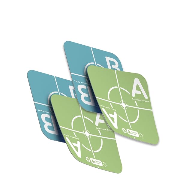 HOZO set of four adhesive washable laser target plate cards
