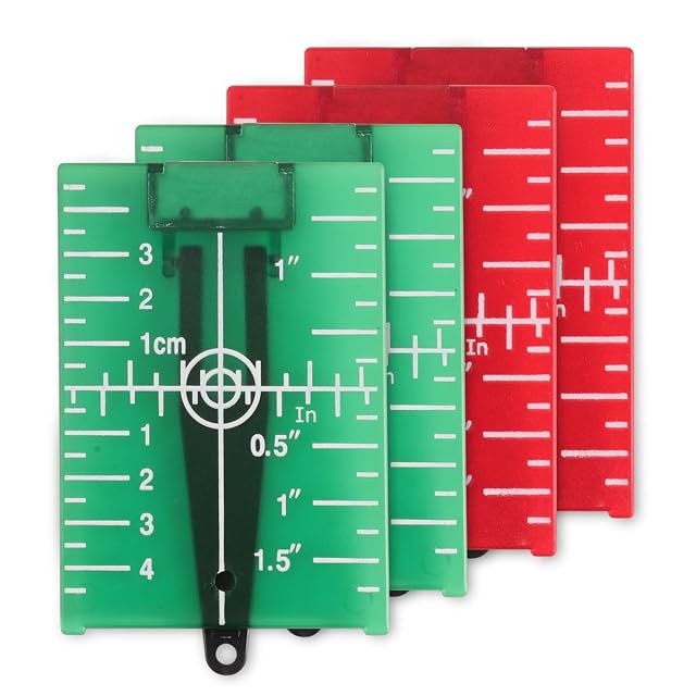 SMTOER set of four magnetic laser target plates in red and green