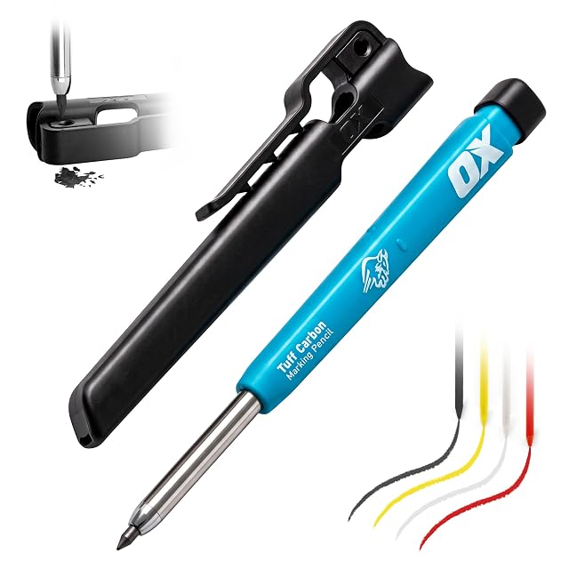 OX mechanical carpenter pencil with needle-nose tip and belt clip