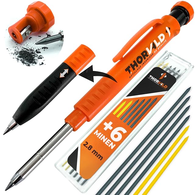 THORVALD deep-hole marker in orange with its narrow extended tip
