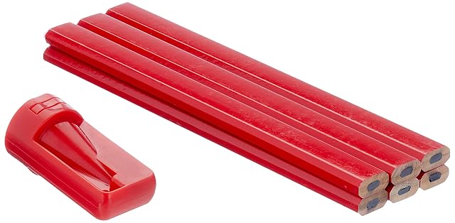 Werkzeyt carpenter pencils in orange with their matching sharpener