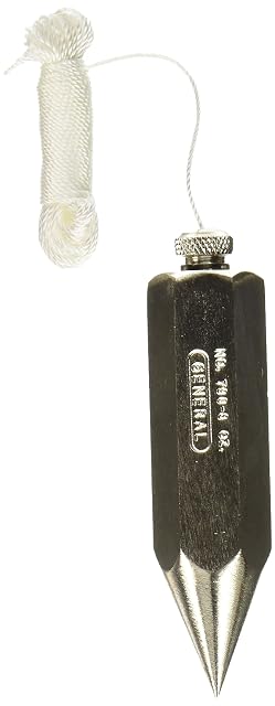 General Tools hexagonal nickel-plated steel plumb bob