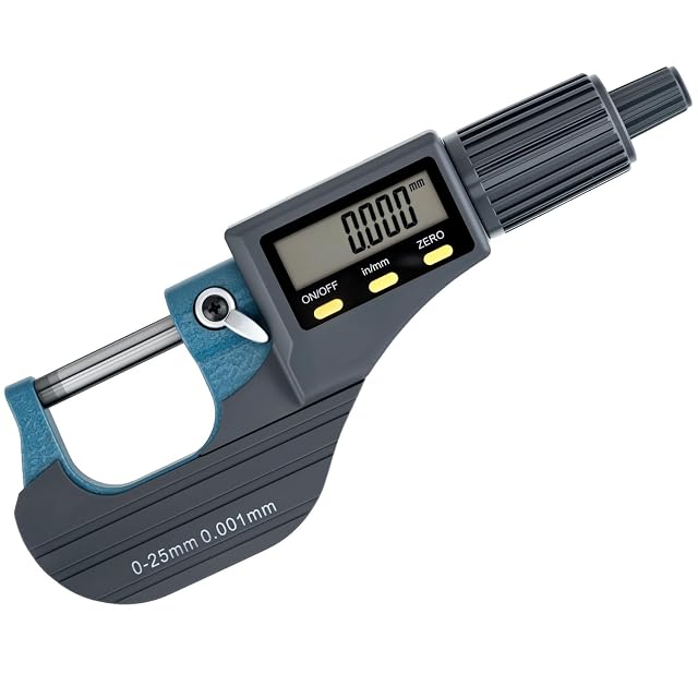 Mcbazel digital micrometer showing a reading on its LCD display
