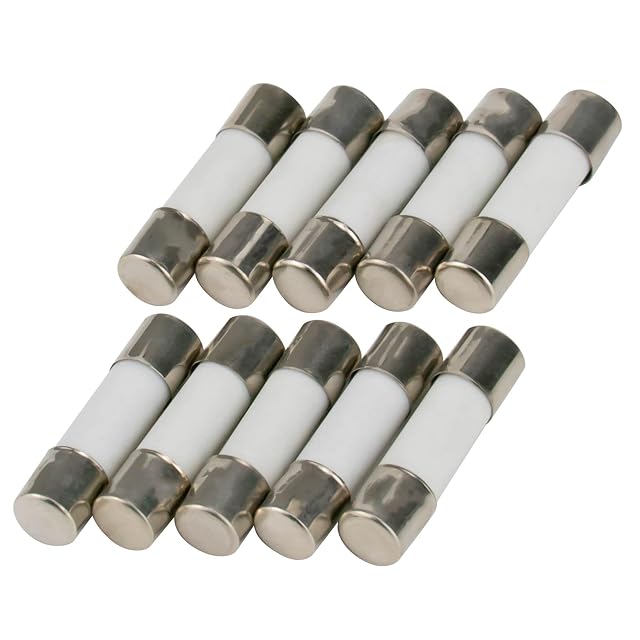 SeKi ceramic 5 by 20 millimeter fuses in a row on a workbench