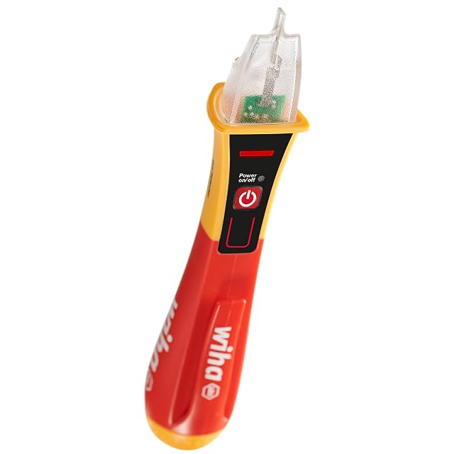 Wiha Volt Detector pen held against a wall socket