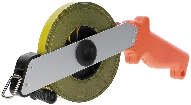 PRODIAMANT 50 meter steel measuring tape on its open aluminum reel