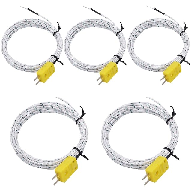 Taiss type K thermocouple probes with their flat miniature plugs and long leads