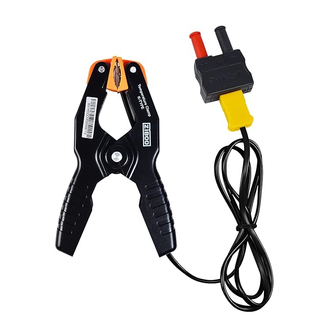 ZIBOO type K pipe temperature clamp with banana plug adapter